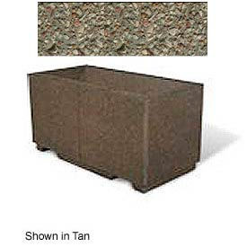 Concrete Outdoor Planter w/Forklift Knockouts, 48"Lx24"Wx24"H Rectangle Gray Limestone