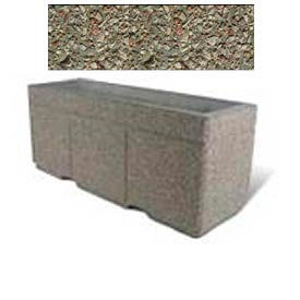 Concrete Outdoor Planter w/Forklift Knockouts, 72"Lx24"W x 30"H Rectangle Gray Limestone
