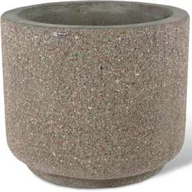 Concrete Outdoor Planter 36"Dia x 30"H Gray limestone