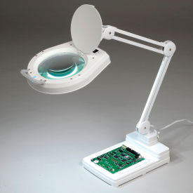 Desktop LED Magnifier Lamp, White