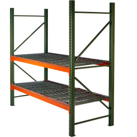 Teardrop Pallet Rack Starter With Wire Deck - 96"W x 42"D x 96"H