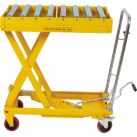 Mobile Lift with 32-1/2 x 19-1/2 Conveyor Table Top 770 Lb.