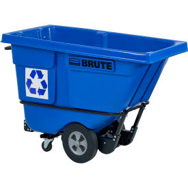 Rubbermaid Brute Rotomolded Tilt Truck, Standard Duty, Blue Recycling