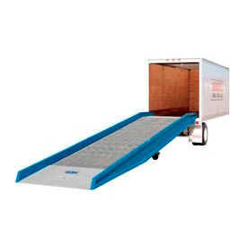 25SYS8436L Steel Yard Ramp Forklift Dock Ramp 36'Lx84"W 25,000 Lb. with Tow Bar