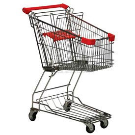 10W Steel Shopping Cart 3.4 Cu. Ft. Capacity