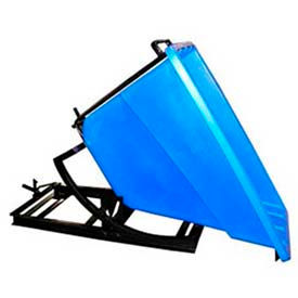 Plastic Self-Dumping Forklift Hopper, 5/8 Cu. Yd., 750 Lbs. Cap., Black