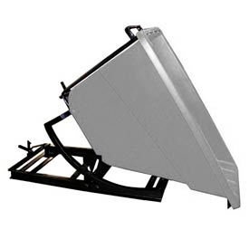 Plastic Self-Dumping Forklift Hopper, 5/8 Cu. Yd., 750 Lbs. Cap., Gray