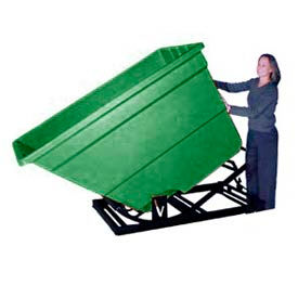 Plastic Self-Dumping Forklift Hopper, 1-7/10 Cu. Yd., 1200 Lbs. Cap., Green