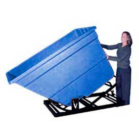 Plastic Self-Dumping Forklift Hopper, 11/5 Cu. Yd., 1500 Lbs. Cap., Black