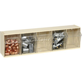 Quantum Tip Out Storage Bin - 5 Compartments Ivory