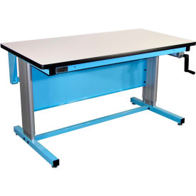 60 X 30 Ergoline Hand Crank Height Adjustable Workbench ESD Laminate Top