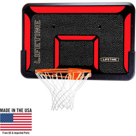 44" Rectangular Impact Basketball Backboard with Classic Rim