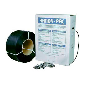 Polypropylene Strapping Kit with 1000 Seals, 9000'L x 1/2" Strap Width Coil, Gray