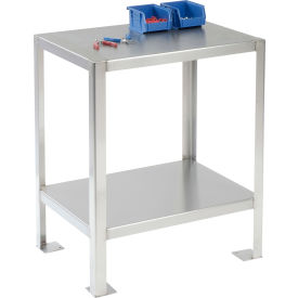 Machine Stand W/ Angled Leg, 16 Ga 430 Stainless Steel Top, 24"W x 18"D