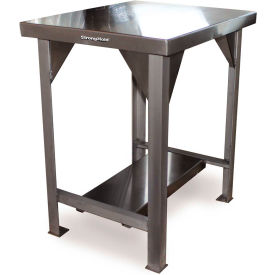 StrongHold Equipment Stand W/ Undershelf, 12 Ga 304 Stainless Steel Top, 30"W x 24"D