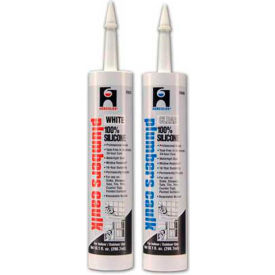 Plumbers Caulk - Silicone - White - Cartridge 11 oz.