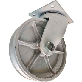 Heavy-Duty Swivel Caster - V-Groove 6" Dia. - 2000 Lb. Capacity