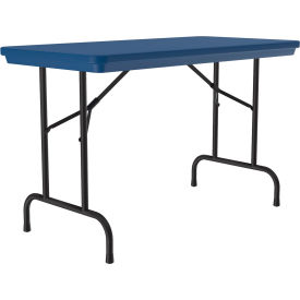 Plastic Folding Table, 24" x 48", Blue