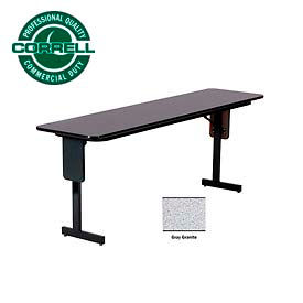 Folding Seminar Table - 18" x 60" - Gray Granite