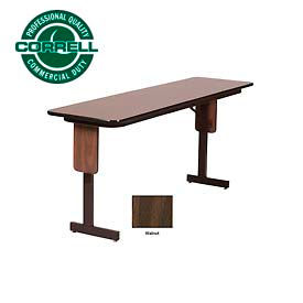 Folding Seminar Table - 18" x 60" - Walnut
