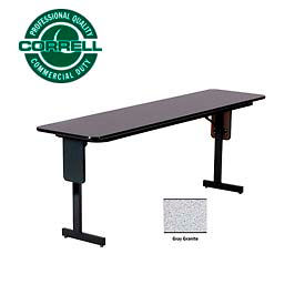 Folding Seminar Table - 18" x 72" - Gray Granite