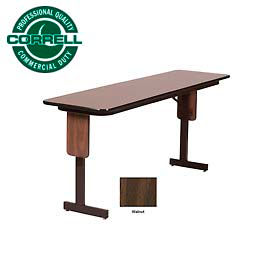 Folding Seminar Table - 18" x 72" - Walnut