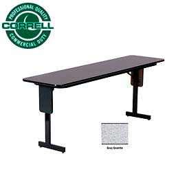 Folding Seminar Table - 18" x 96" - Gray Granite