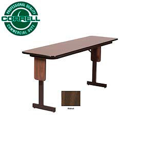 Folding Seminar Table - 18" x 96" - Walnut