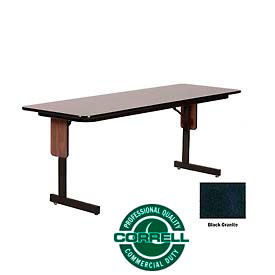 Folding Seminar Table - 24" x 60" - Black Granite