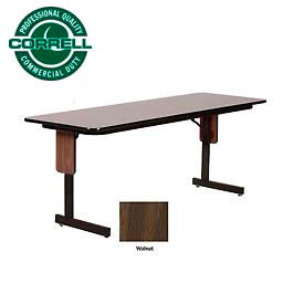 Folding Seminar Table - 24" x 60" - Walnut
