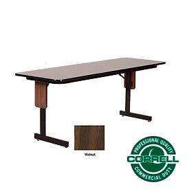 Folding Seminar Table - 24" x 72" - Walnut