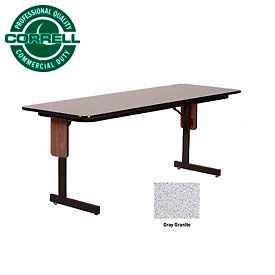 Folding Seminar Table - 24" x 96" - Gray Granite