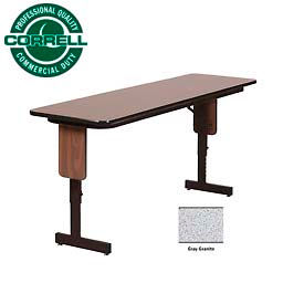 Folding Seminar Table - Adjustable Height - 24"x60" Gray Granite