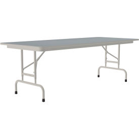 Adjustable Height Laminate Folding Table, 30" x 72", Gray