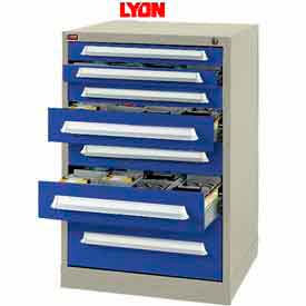 Modular Storage Drawer Cabinet Full Height, Putty/Blue