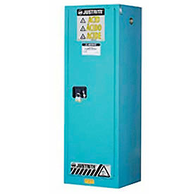 22 Gallon Acid Corrosive Cabinet, Manual Close, 1 Door, 23"W x 18"D, 65"H, Blue