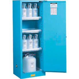 22 Gallon Acid Corrosive Cabinet, Self-Close, 1 Door, 23"W x 18"D, 65"H, Blue