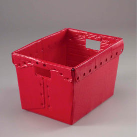 Corrugated Plastic Postal Nesting Tote, 18-1/2"L x 13-1/4"W x 12"H, Red