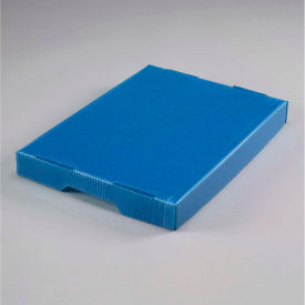 Corrugated Plastic Postal Mail Tote Lid Blue