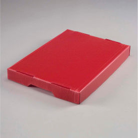Corrugated Plastic Postal Mail Tote Lid Red