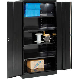 Deluxe Storage Cabinet, 36"W x 24"D x 78"H, Black, Unassembled