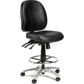 8-Way Adjustable Antibacterial Stool, Black