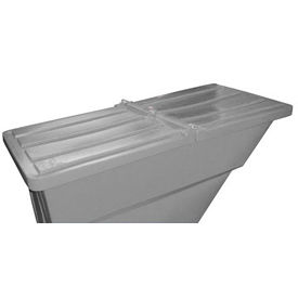 Hinged Lid for 5/8 Cu. Yd. Plastic Self-Dumping Hopper, Gray