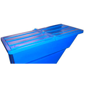 Hinged Lid for 1-7/10 Cu. Yd. Plastic Self-Dumping Hopper Blue