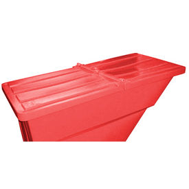 Hinged Lid for 1-7/10 Cu. Yd. Plastic Self-Dumping Hopper, Red