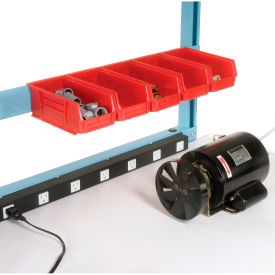 54-1/2"L Bin Rail - Blue for 60" Workbench