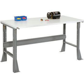 Flared Leg Workbench w/ ESD Square Edge Top, 60"W x 30"D, Gray