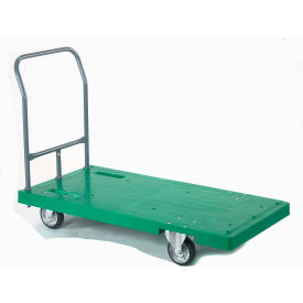 Plastic Deck Flatbed Platform Truck, 52" x 25", 2000 Lb Capacity