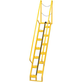 Alternating Stair 8' 13-Step Ladder, 56° Angle