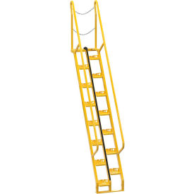 Alternating Stair 9' 15-Step Ladder, 56° Angle
